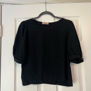 Numi Elegant Black Puff Sleeve Blouse